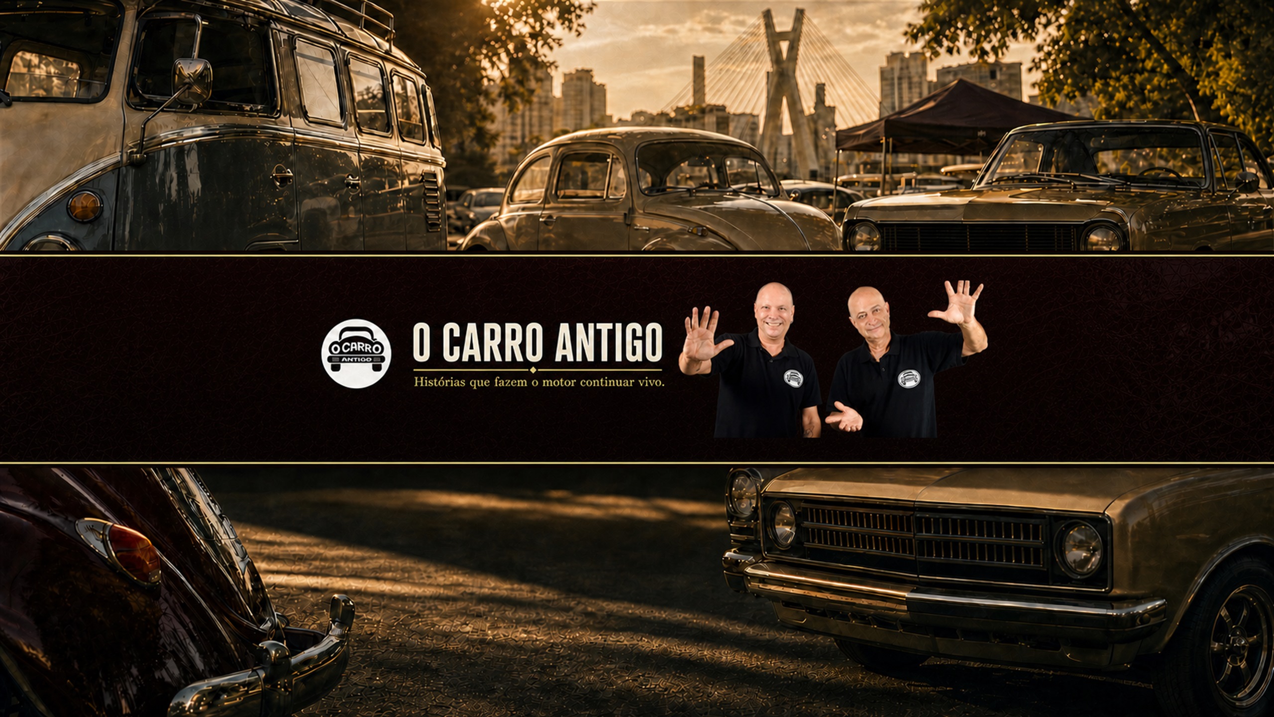 Alex e Daniel, apresentadores do canal O Carro Antigo